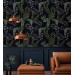 Dark moody tropical wallpaper leaves, dark academia style