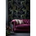 Dark moody tropical wallpaper leaves, dark academia style