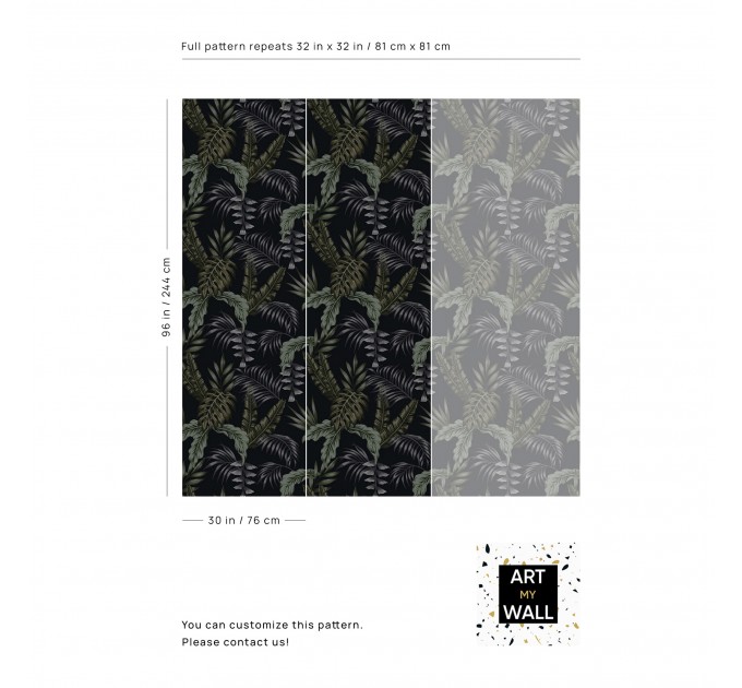 Dark moody tropical wallpaper leaves, dark academia style