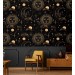 Dark wallpaper sun and moon celestial non metallic wallpaper