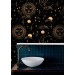 Dark wallpaper sun and moon celestial non metallic wallpaper