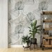 Tropical wallpaper minimalist palm leaves