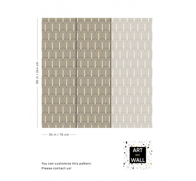 Geometric wallpaper minimalist neutral pattern with arches