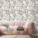 Abstract lines wallpaper minimalist style wall covering
