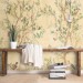 Chinoiserie wallpaper mural blooming tree with birds