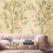 Chinoiserie wallpaper mural blooming tree with birds