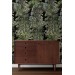 Wallpaper with trees and leaves, dark botanical wallpaper