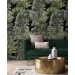 Wallpaper with trees and leaves, dark botanical wallpaper