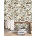 Wallpaper mushroom, woodland forest botanical wall covering