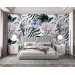 Tropical wallpaper mural oversized exotic flowers and leaves