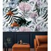 Tropical wallpaper mural oversized exotic flowers and leaves