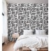 Wallpaper abstract lines black and white paint strokes