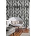 Art deco geometric wallpaper black and white
