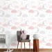 Girls nursery wallpaper stars clouds and moon
