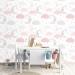 Girls nursery wallpaper stars clouds and moon