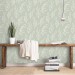 Botanical wallpaper minimalist sage green leaves
