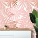 Wallpaper palm leaves Blush pink tropical wall covering