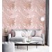 Wallpaper palm leaves Blush pink tropical wall covering
