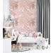 Wallpaper palm leaves Blush pink tropical wall covering