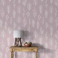 Wallpaper leaves Minimalist botanical pastel wallpaper