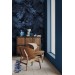 Dark blue tropical wallpaper palm leaves