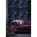 Dark blue tropical wallpaper palm leaves