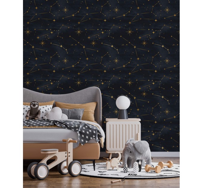 Celestial watercolor dark wallpaper stars