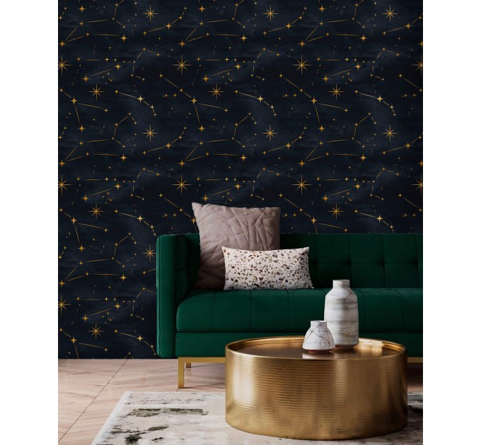 Celestial watercolor dark wallpaper stars