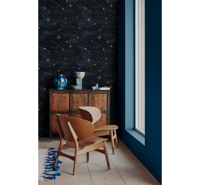 Celestial watercolor dark wallpaper stars