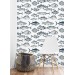 Fish wallpaper nautical marine accent wall covering