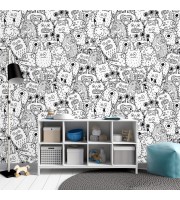 Kids wallpaper funny monsters Boys room teenage wallpaper