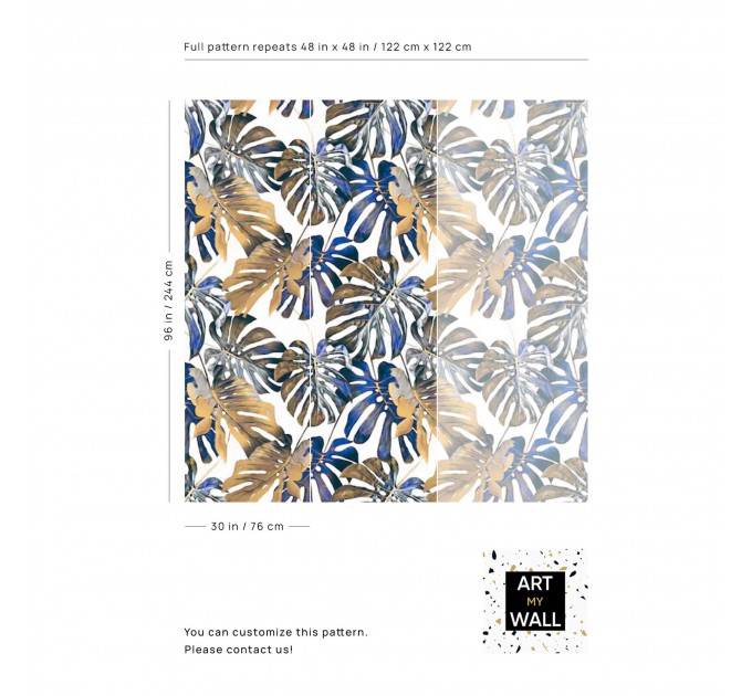 Tropical wallpaper monstera large leaves