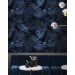 Dark blue tropical wallpaper palm leaves
