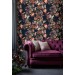 Dark vintage botanical wallpaper | Moths & Flowers