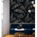 Dark tropical wallpaper large banana leaves