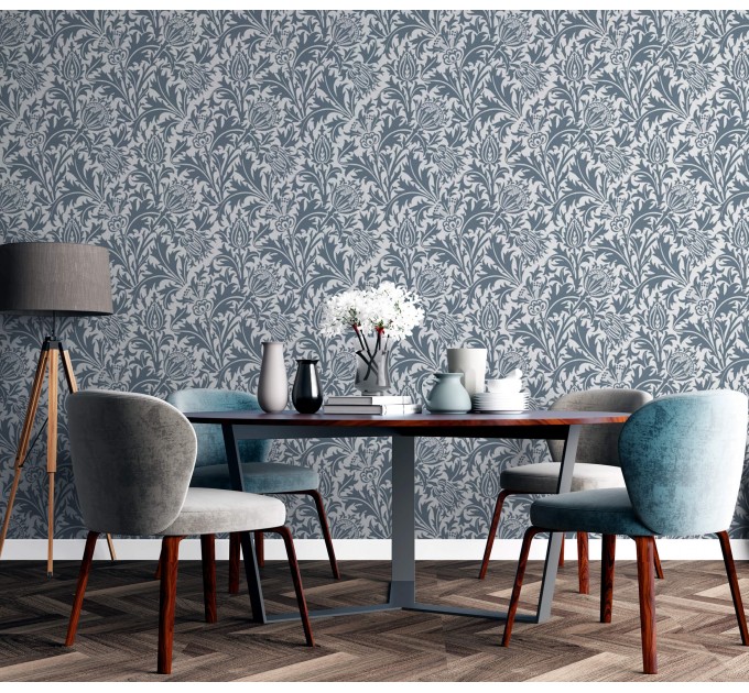 Vintage botanical wallpaper flowers and leaves