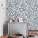 Vintage botanical wallpaper flowers and leaves