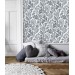 Vintage botanical wallpaper flowers and leaves