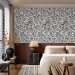Wallpaper botanical leaves, vintage William Morris style