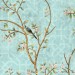 Chinoiserie wallpaper with birds Vintage floral wall mural