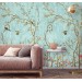 Chinoiserie wallpaper with birds Vintage floral wall mural
