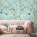 Chinoiserie wallpaper with birds Vintage floral wall mural
