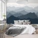 Foggy landscape wallpaper mural Misty mountains wall decor
