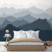 Foggy landscape wallpaper mural Misty mountains wall decor