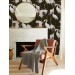 Dark wallpaper with cranes Japanese style wall covering