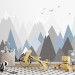 Mountains wall mural kids room nursery wallpaper