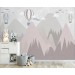 Girls room mountains wall mural Nursery wallpaper
