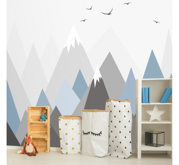 Mountains wall mural kids room nursery wallpaper