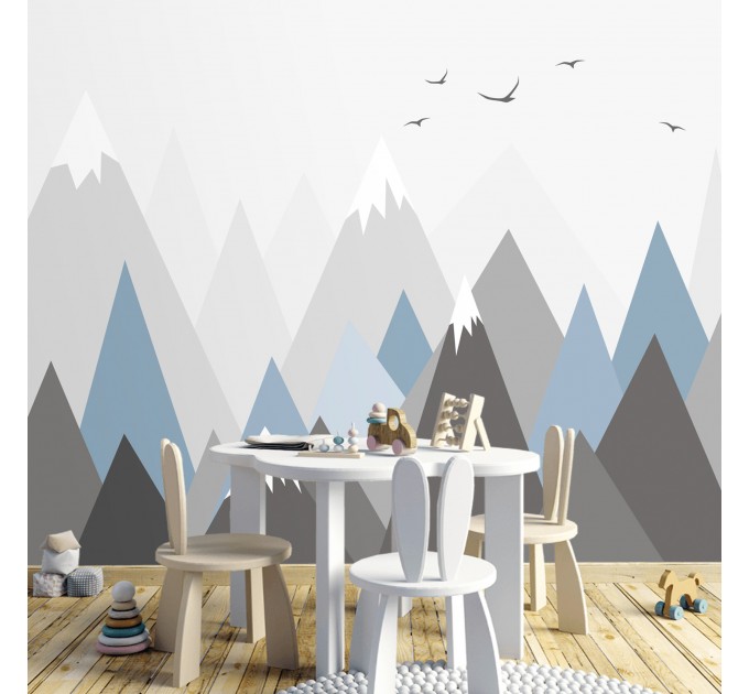 Mountains wall mural kids room nursery wallpaper