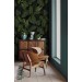 Dark green botanical wallpaper large leaves